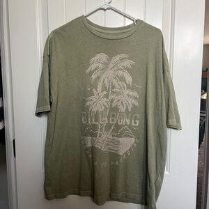 Billabong Olive Green Graphic T-Shirt